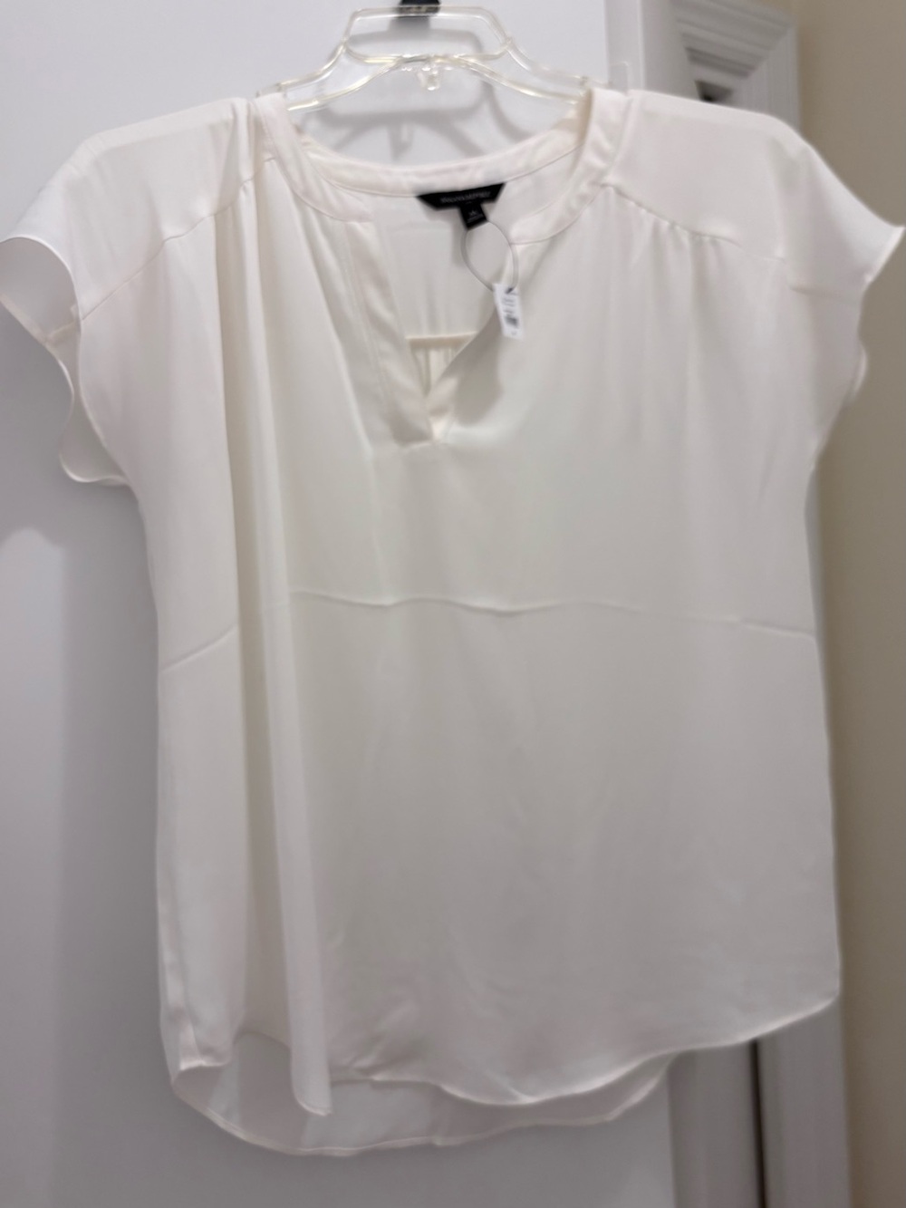 Banana Republic Cream White Short-Sleeve Women's Blouse